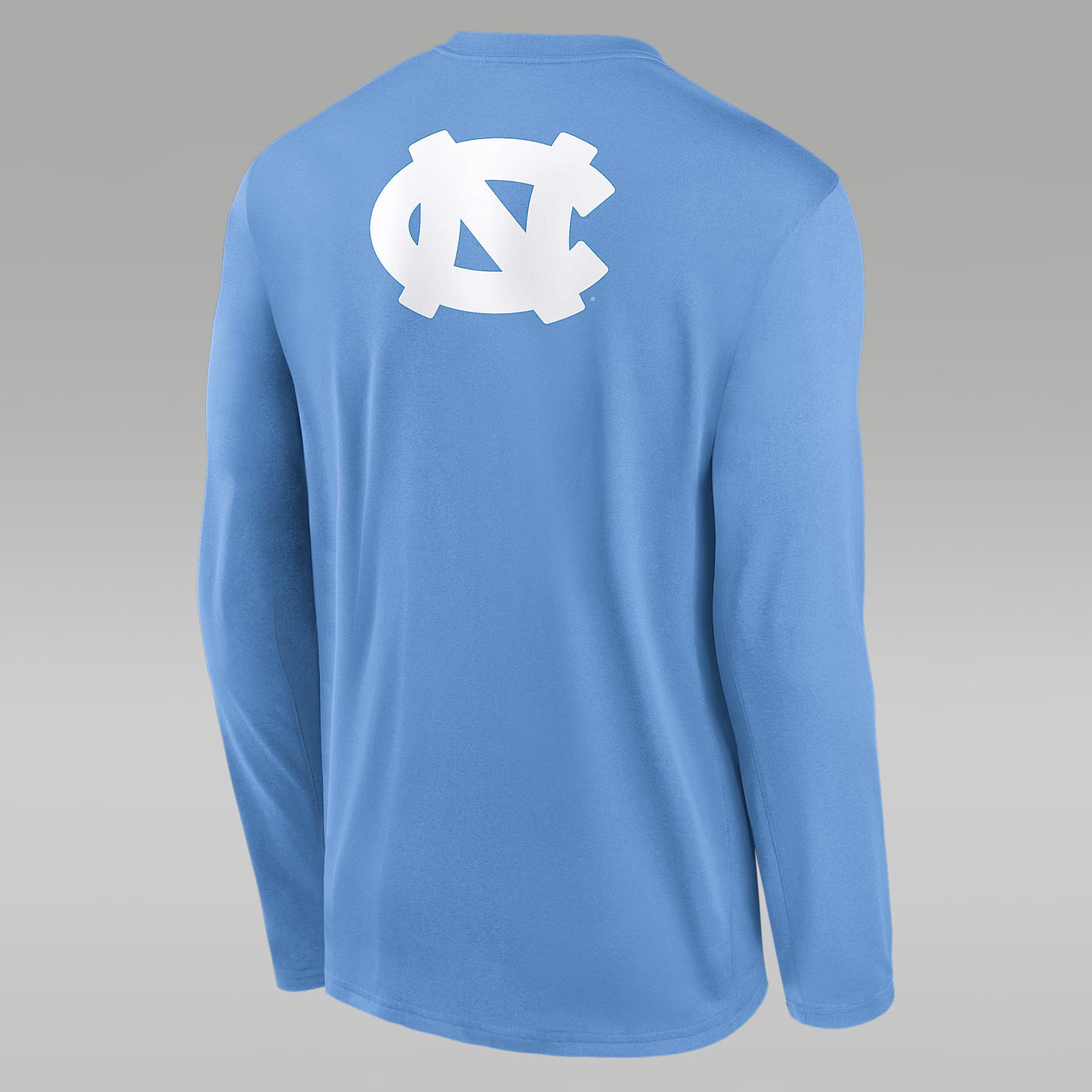 Men's North Carolina Primetime Legend 2-Hit Jordan Brand Dri-FIT College Long-Sleeve T-Shirt Product Image