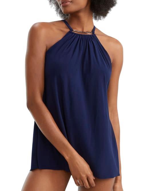 Womens Solid Parker One-Piece Swimdress Product Image