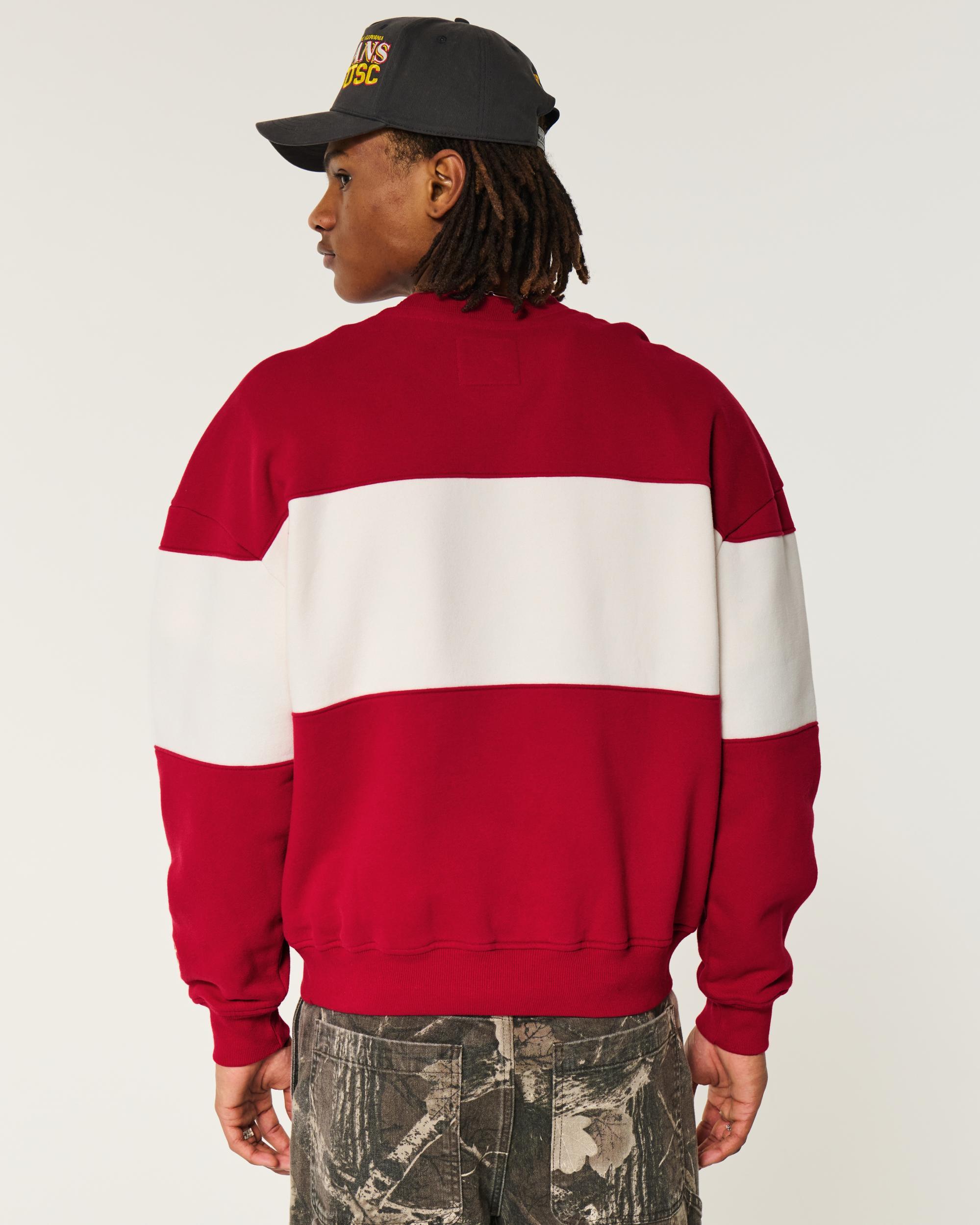 Boxy USC Graphic Crew Sweatshirt Product Image