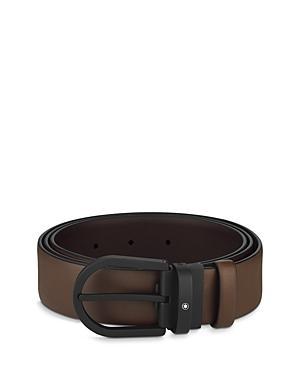 Mens Horseshoe Buckle Leather Belt Product Image