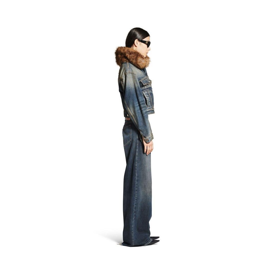 Women's Wide Leg Baggy Pants in Blue Product Image