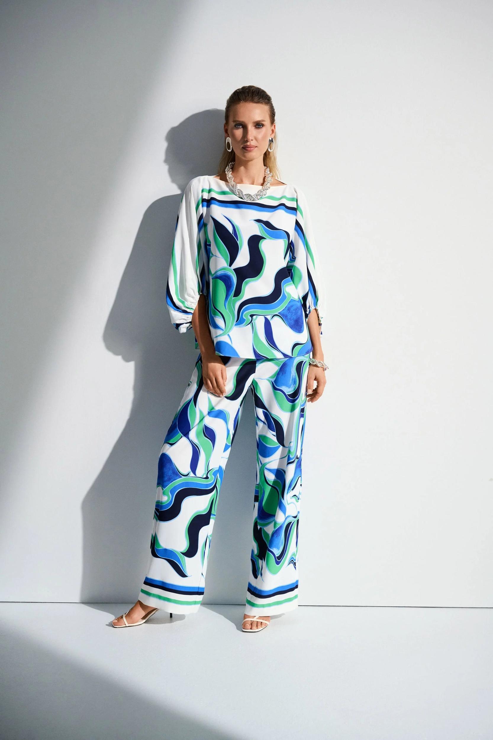 Woven Abstract Print Boxy Top Product Image