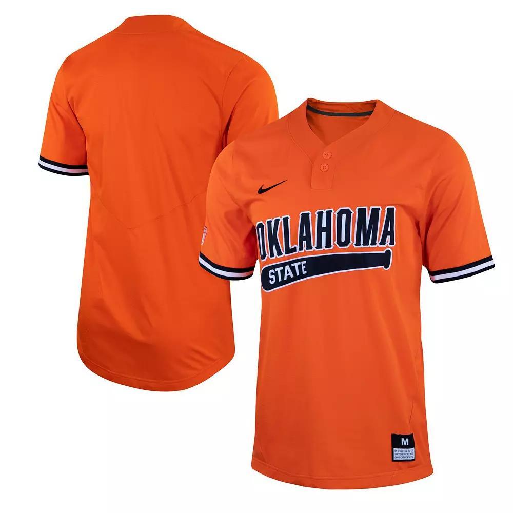 Men's Nike Orange Oklahoma State Cowboys Two-Button Replica Baseball Jersey, Size: Medium Product Image