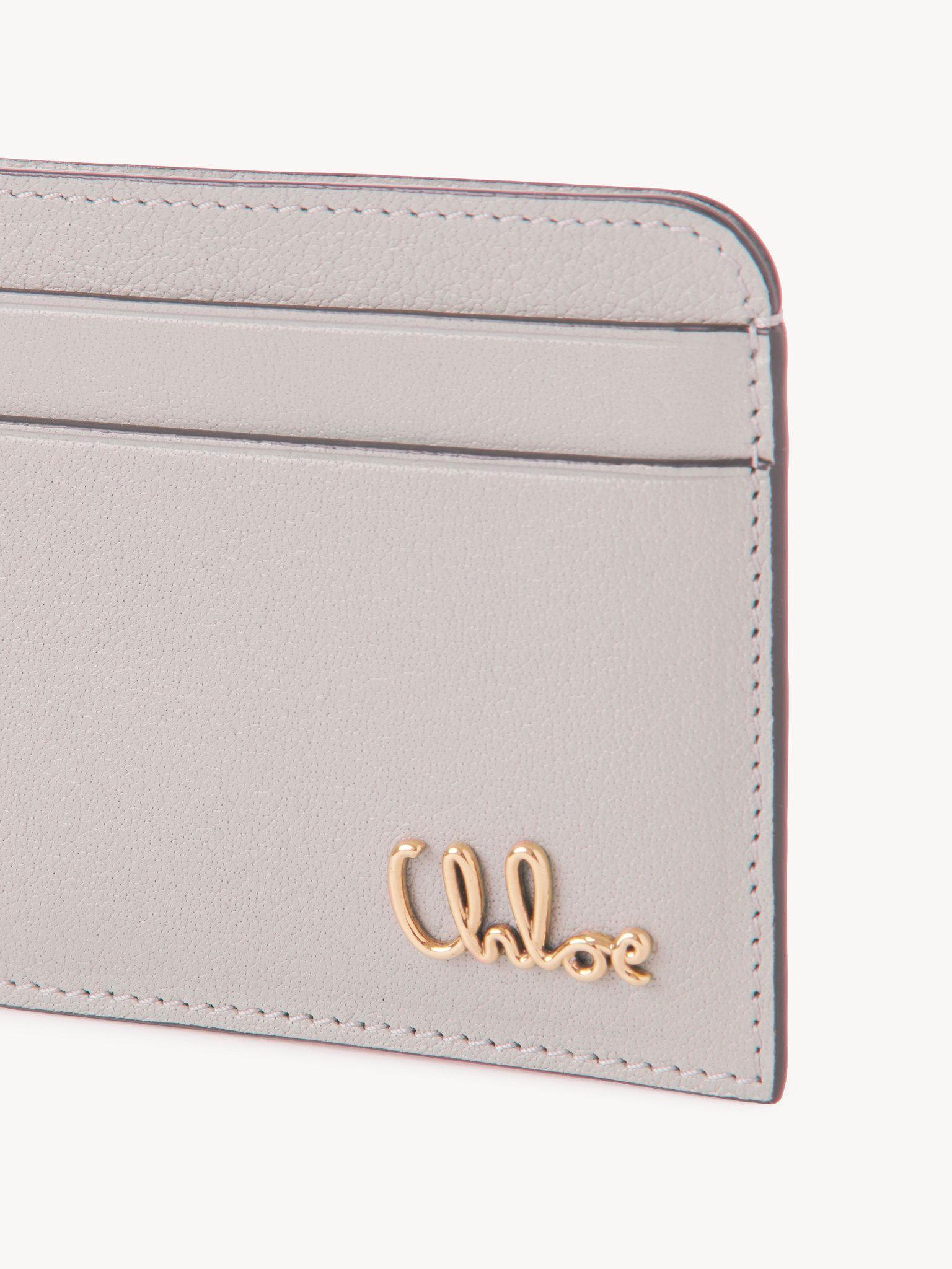 Chloé Iconic card holder in grained leather Product Image