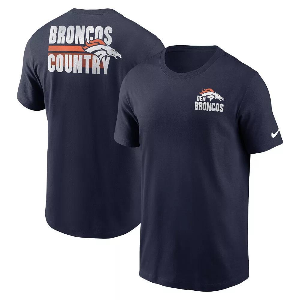 Men's Nike Navy Denver Broncos Blitz Essential T-Shirt, Size: Large, Blue Product Image