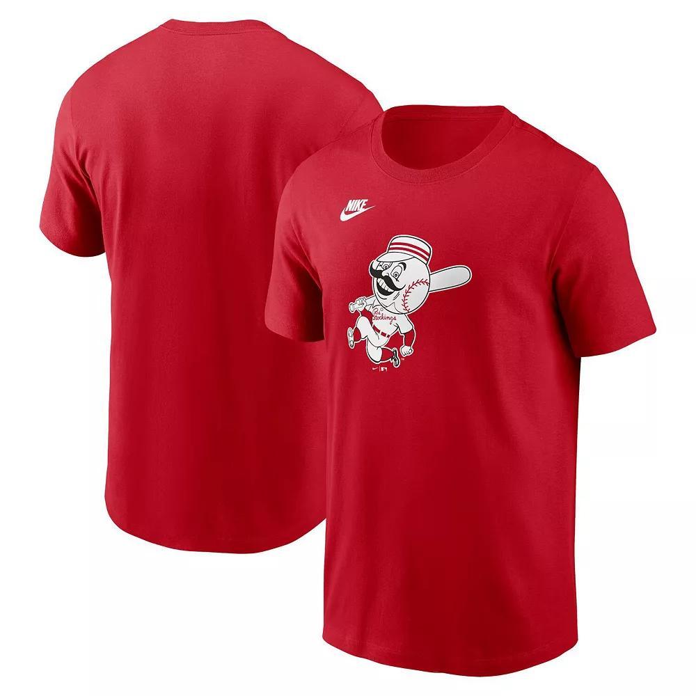 Men's Nike Red Cincinnati Reds Cooperstown Collection Team Logo T-Shirt, Size: Medium, Red Red Product Image