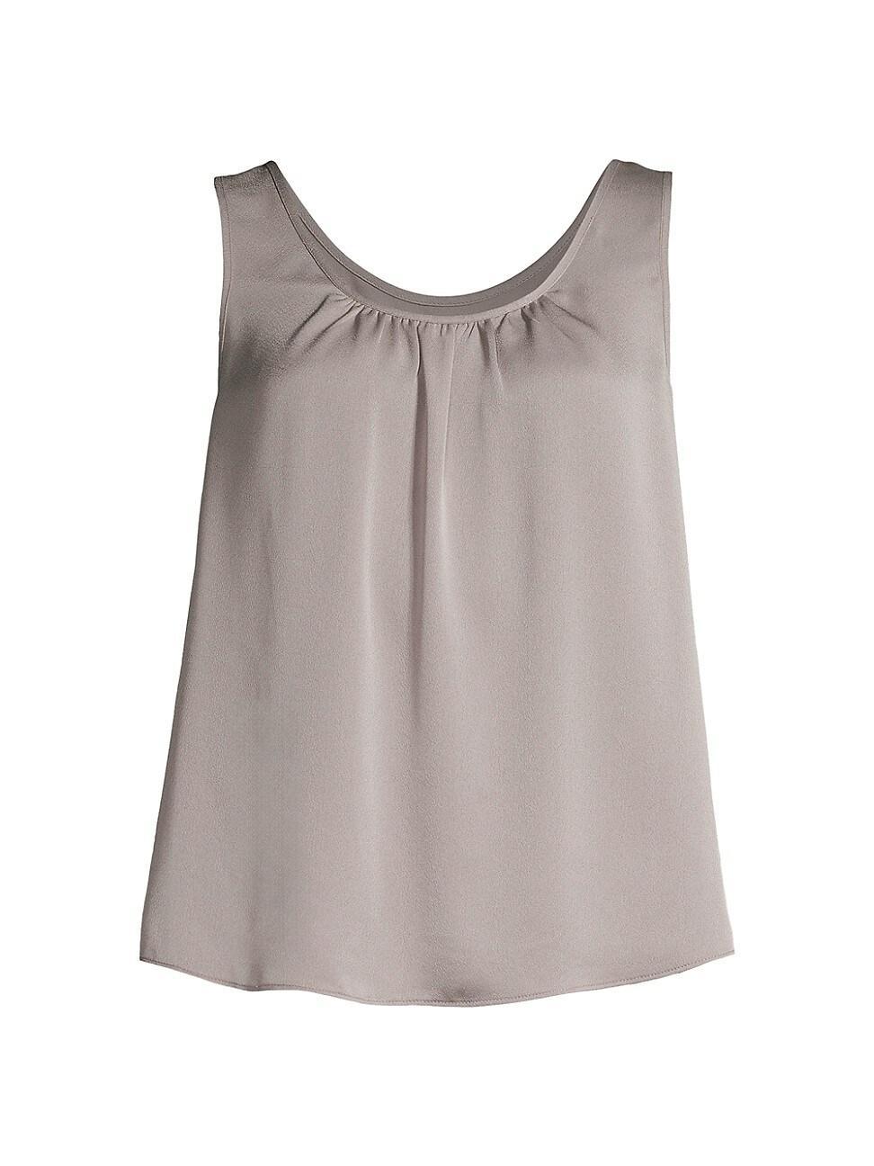 Womens Satin Chiffon Scoop Tank Product Image
