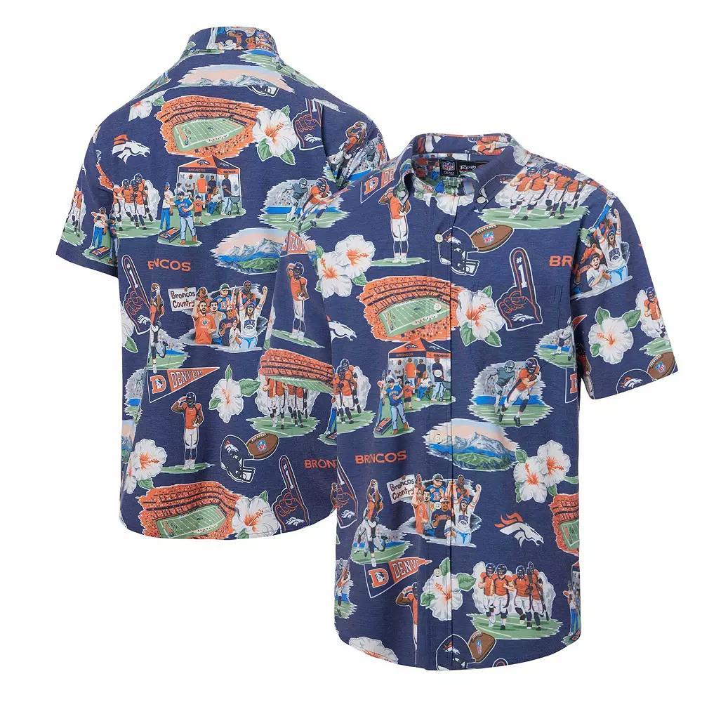Men's Reyn Spooner Navy Denver Broncos Scenic Button-Down Shirt, Size: Large, Blue Product Image