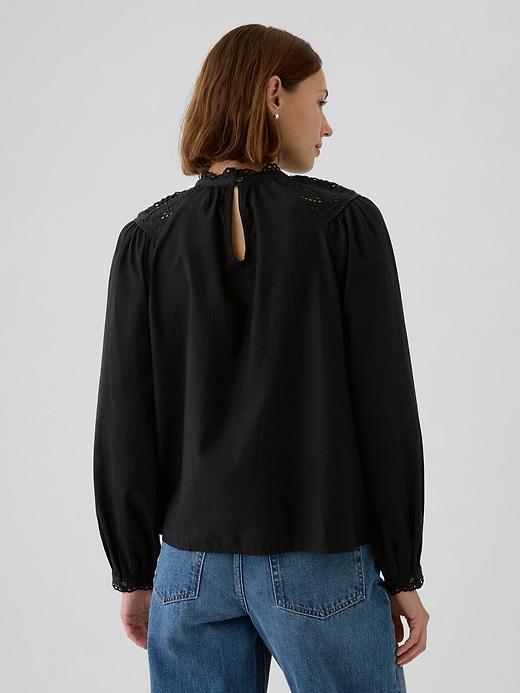 Embroidered Eyelet Top Product Image
