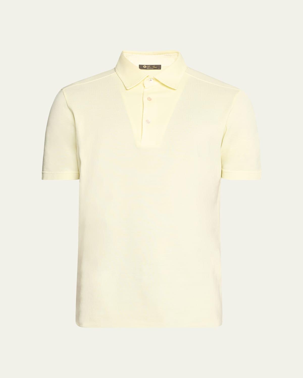 Mens Cotton Pique Polo Shirt Product Image