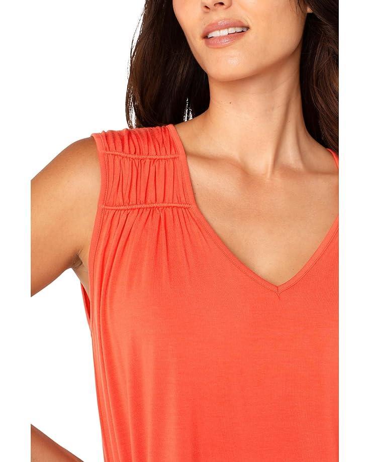 Sleeveless Woven Top With Smocked Waist Product Image