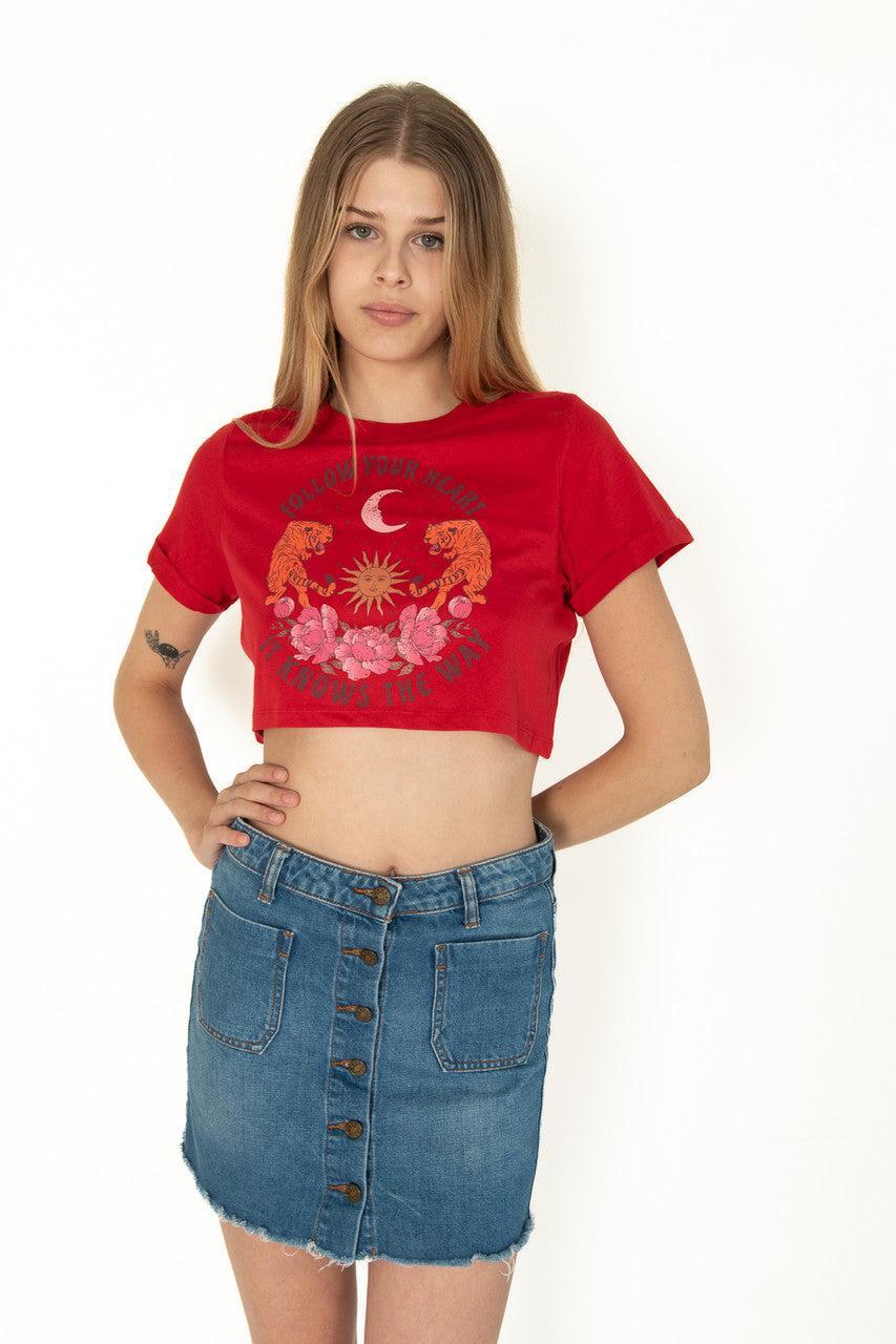 Follow Your Heart Crop Shirt Product Image
