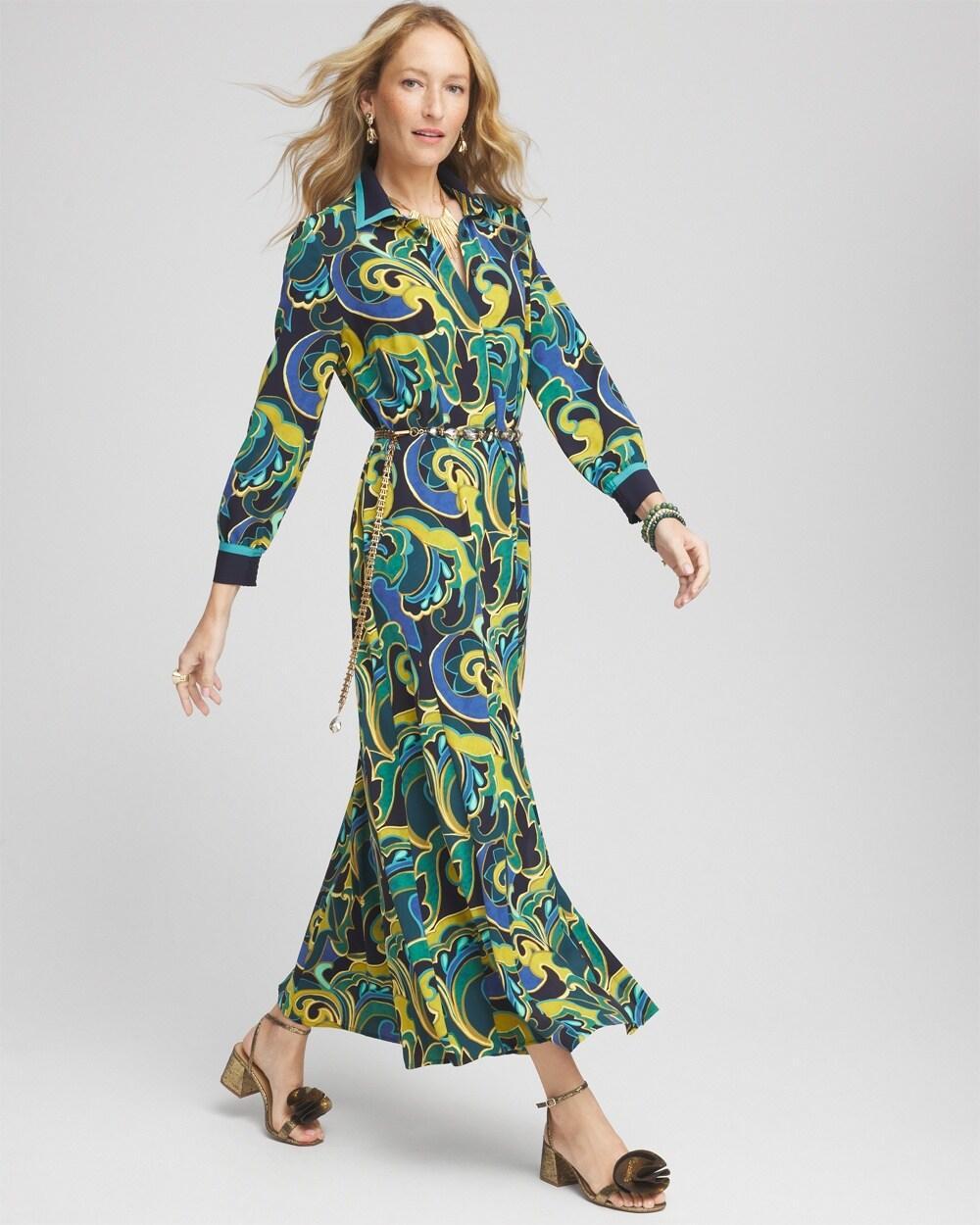 Silky Twill Shirt Dress Product Image