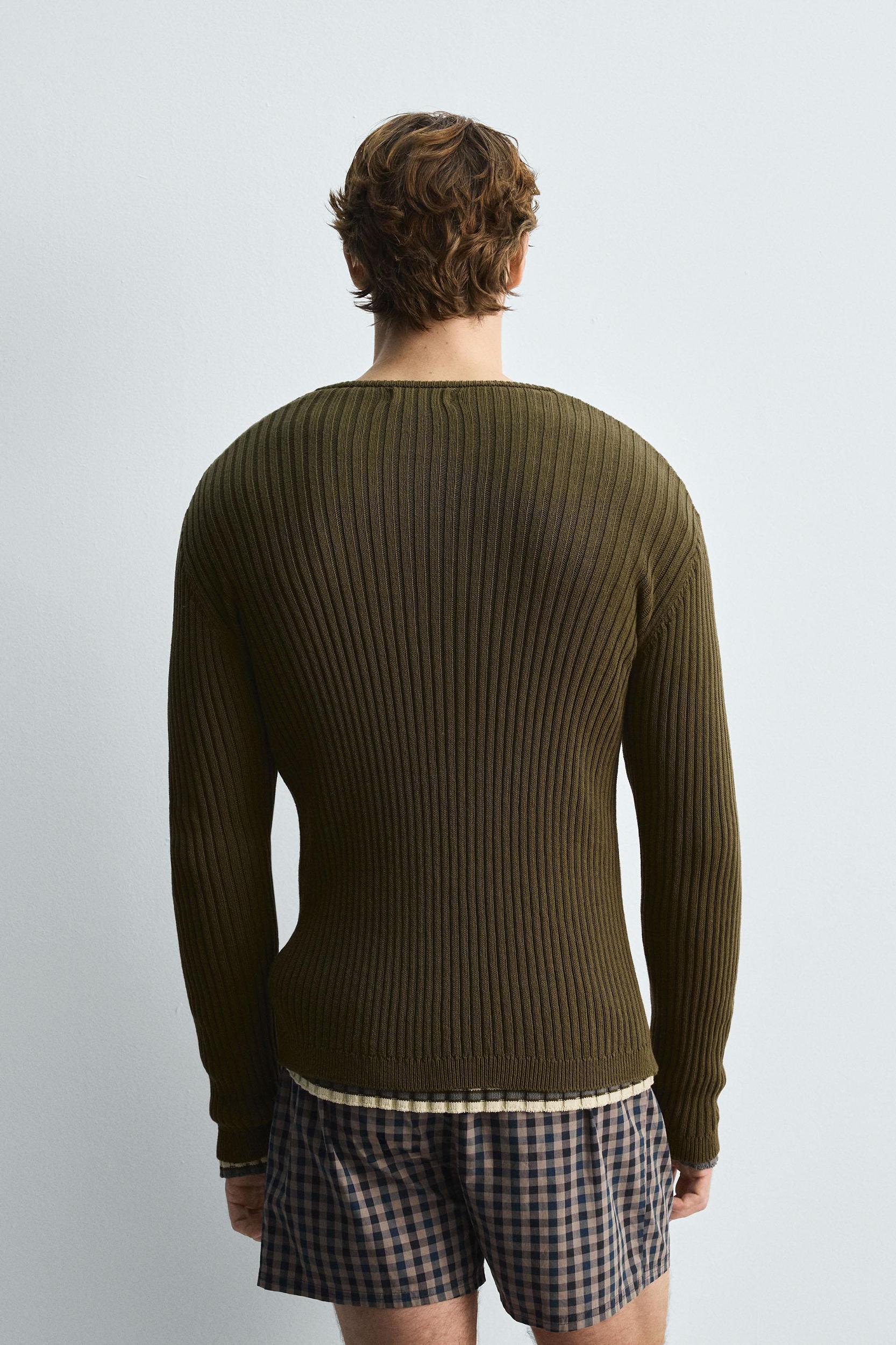 RIB KNIT CARDIGAN Product Image