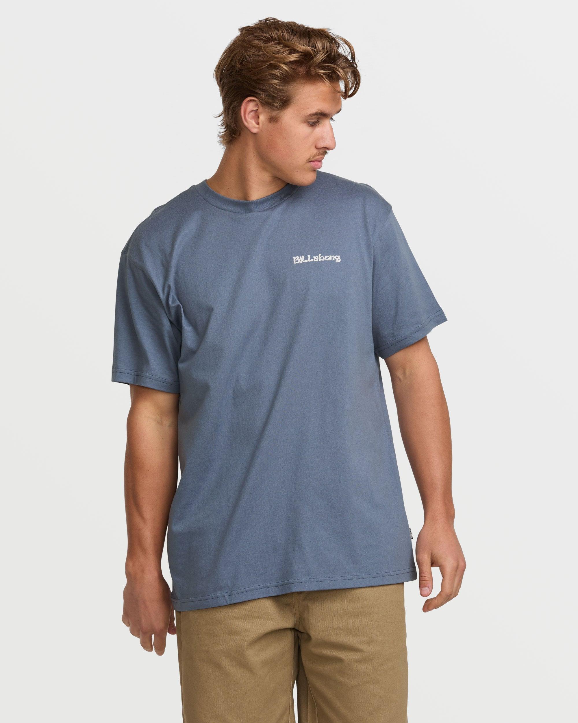 Trouble In Paradise Premium Tee - Slate Blue Male Product Image