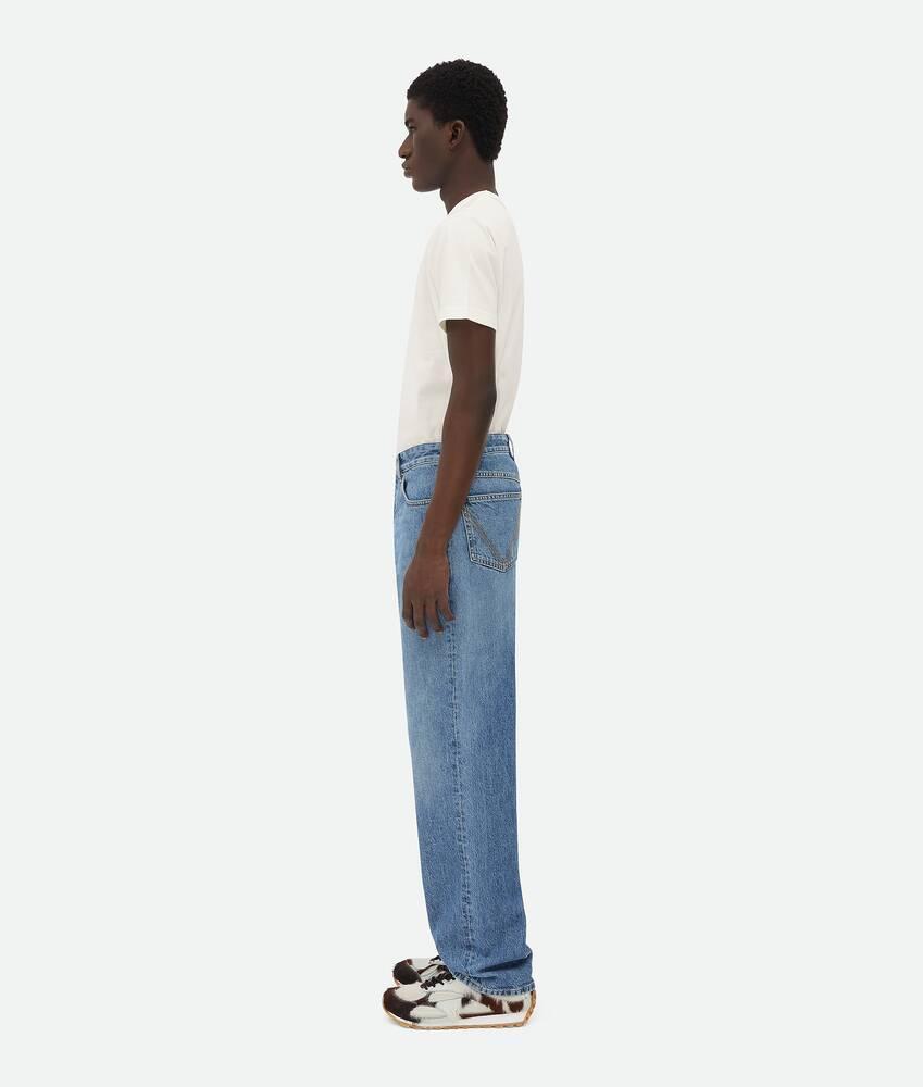 Men's Vintage Indigo Straight Jeans in Mid blue Product Image