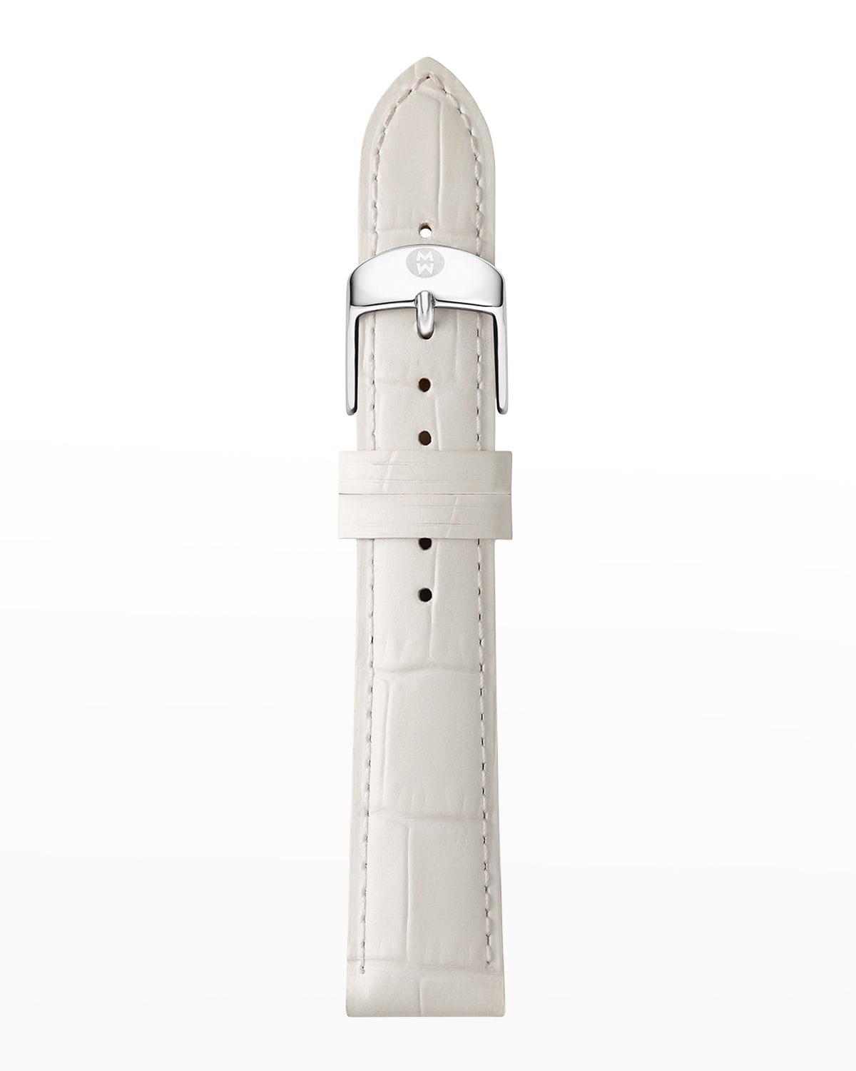 16mm Embossed Alligator Pattern Calf Leather Watch Strap Product Image