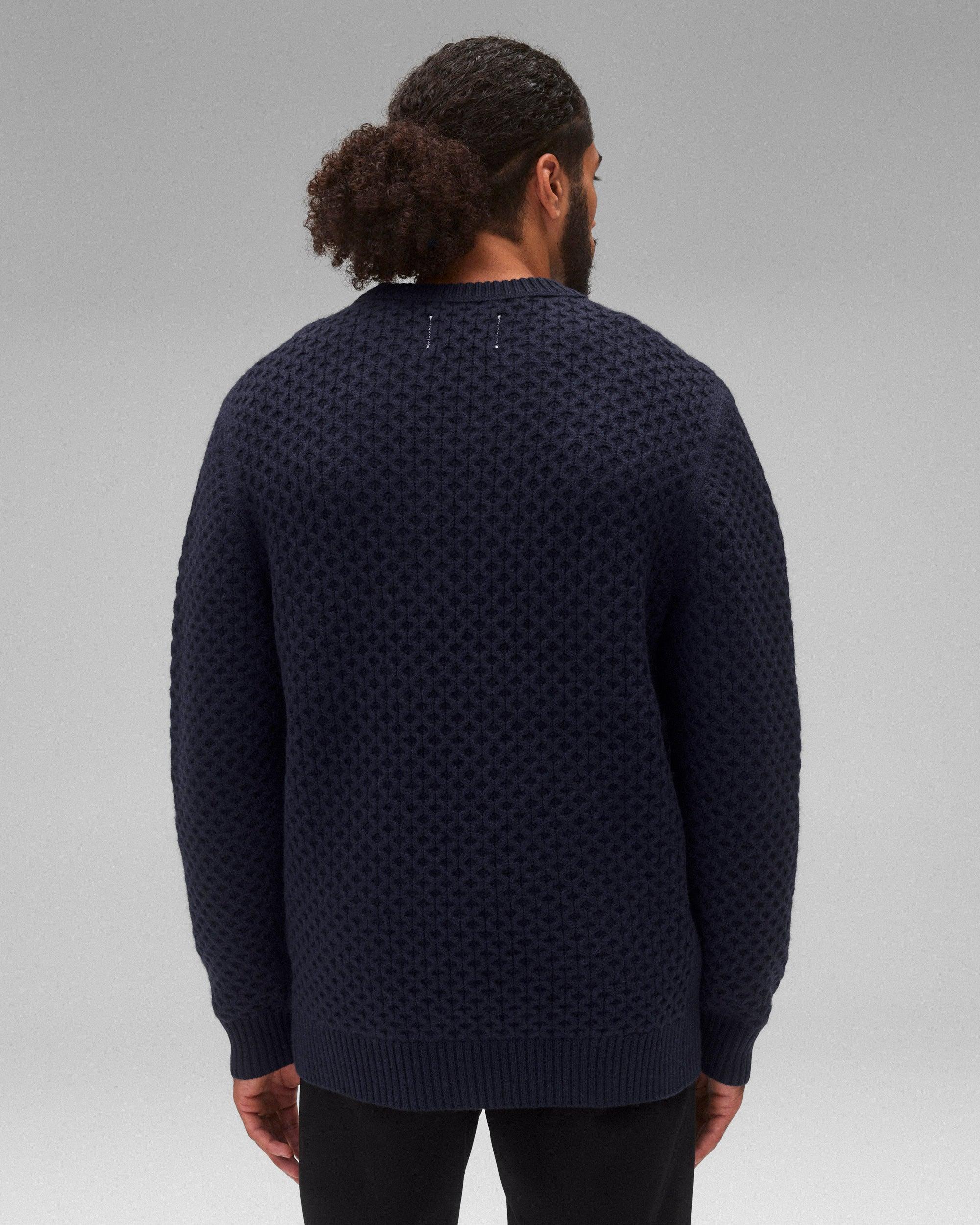 Merino Honeycomb Crewneck Male Product Image