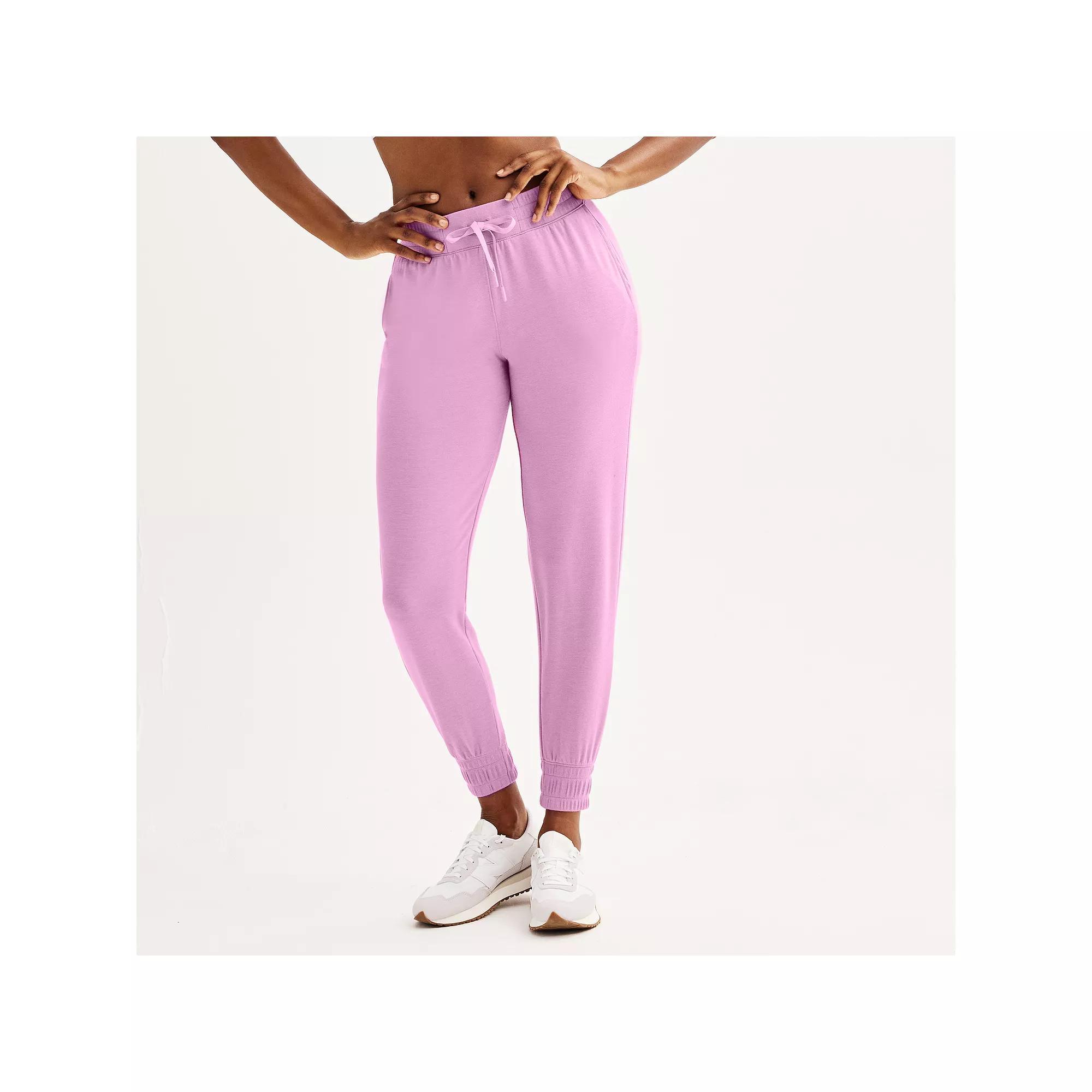 Women's Tek Gear® French Terry Joggers, Size: XL, Purple Macaroon Product Image