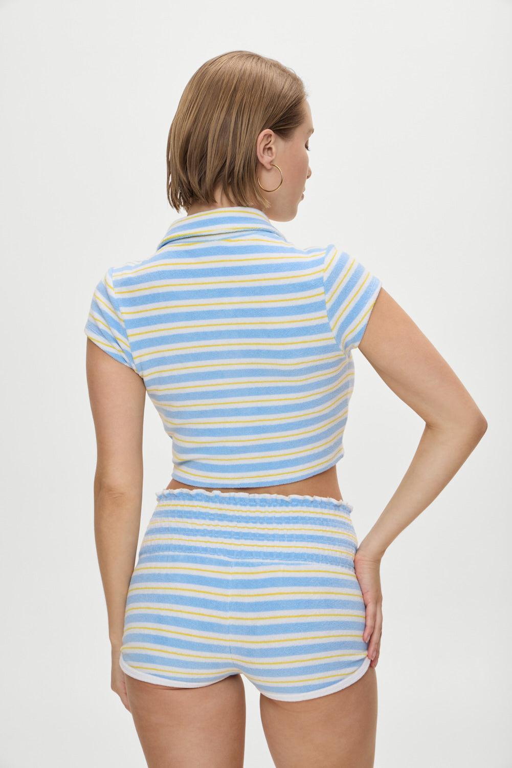 Laurel Striped Terry Cloth Shirt - Ashbury Stripe Product Image