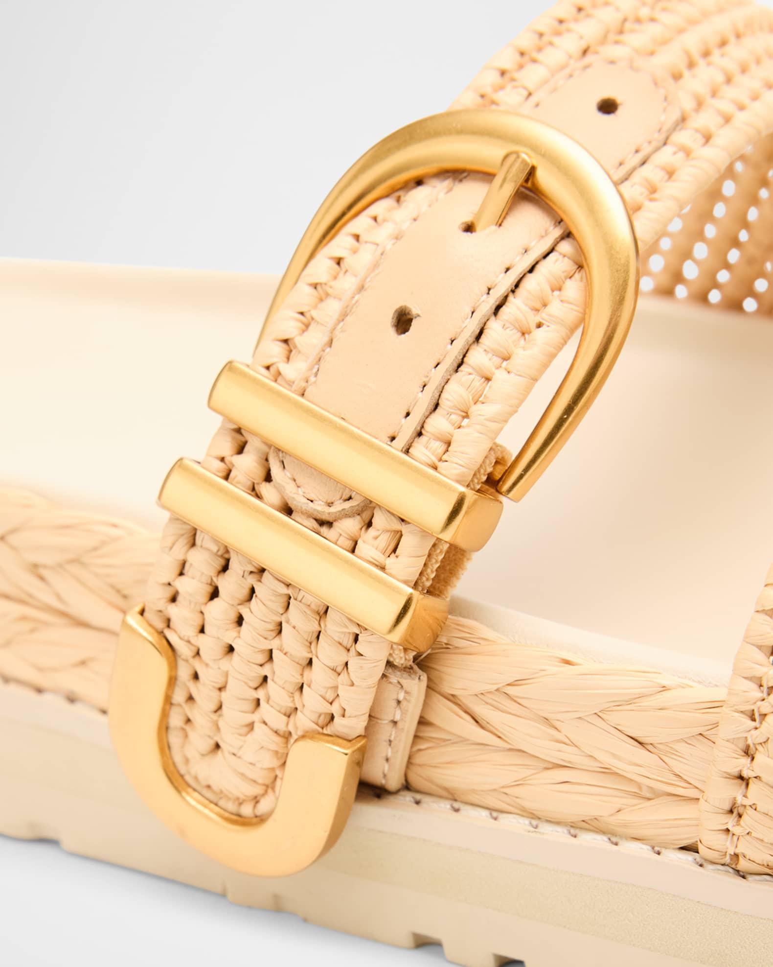 Aida Raffia Double Band Sporty Sandals Product Image