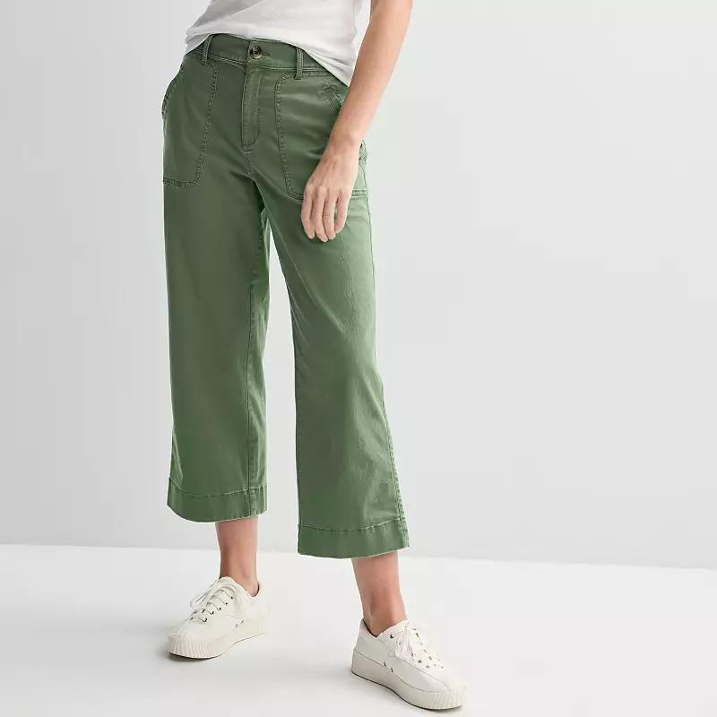 Petite Sonoma Goods For Life® Patch Pocket Pants, Women's, Size: XXL Petite, Manolo Green Product Image