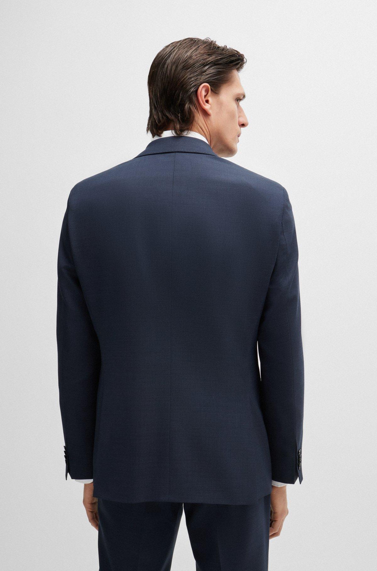 Regular-fit suit in micro-patterned stretch fabric Product Image