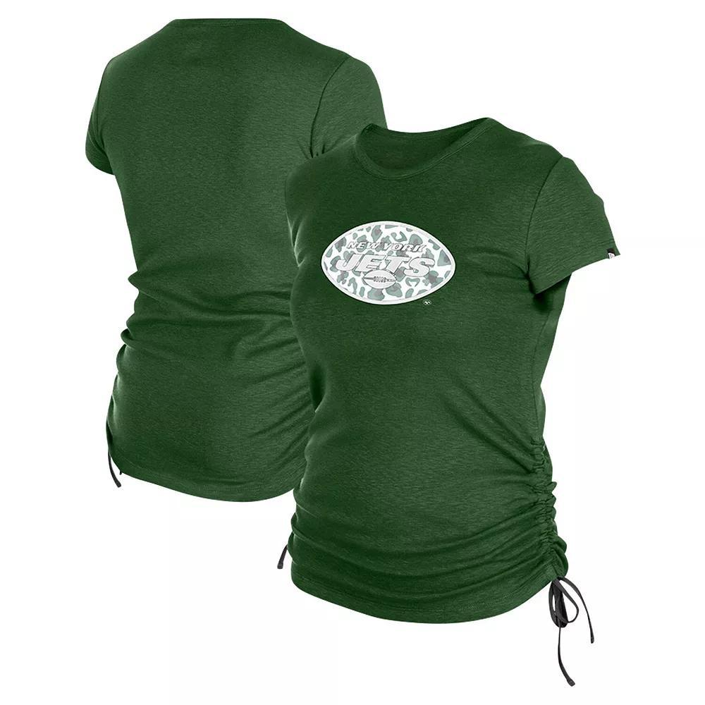Women's New Era Royal New York Giants Ruched Side T-Shirt, Size: Medium, Blue Product Image