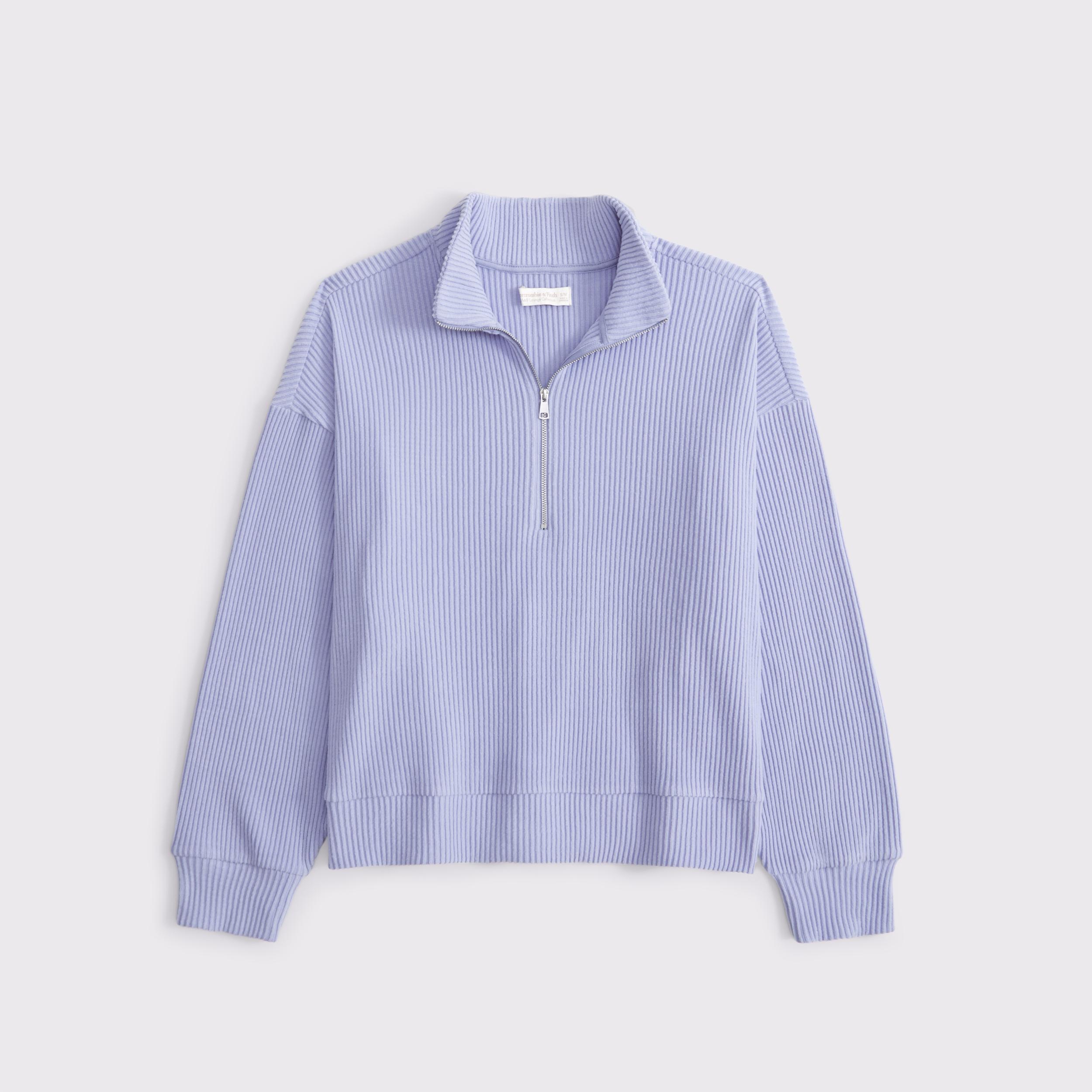 Lounge Brushed Rib Half-Zip Product Image