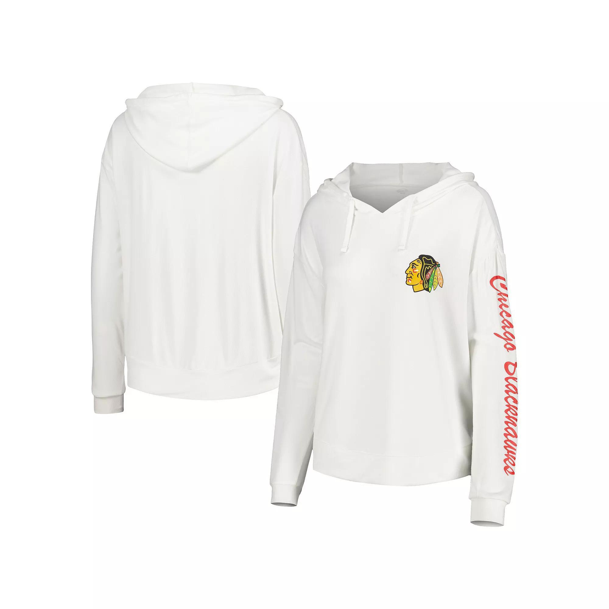 Womens Concepts Sport Chicago Blackhawks Accord Hacci Long Sleeve Hoodie T-Shirt Product Image