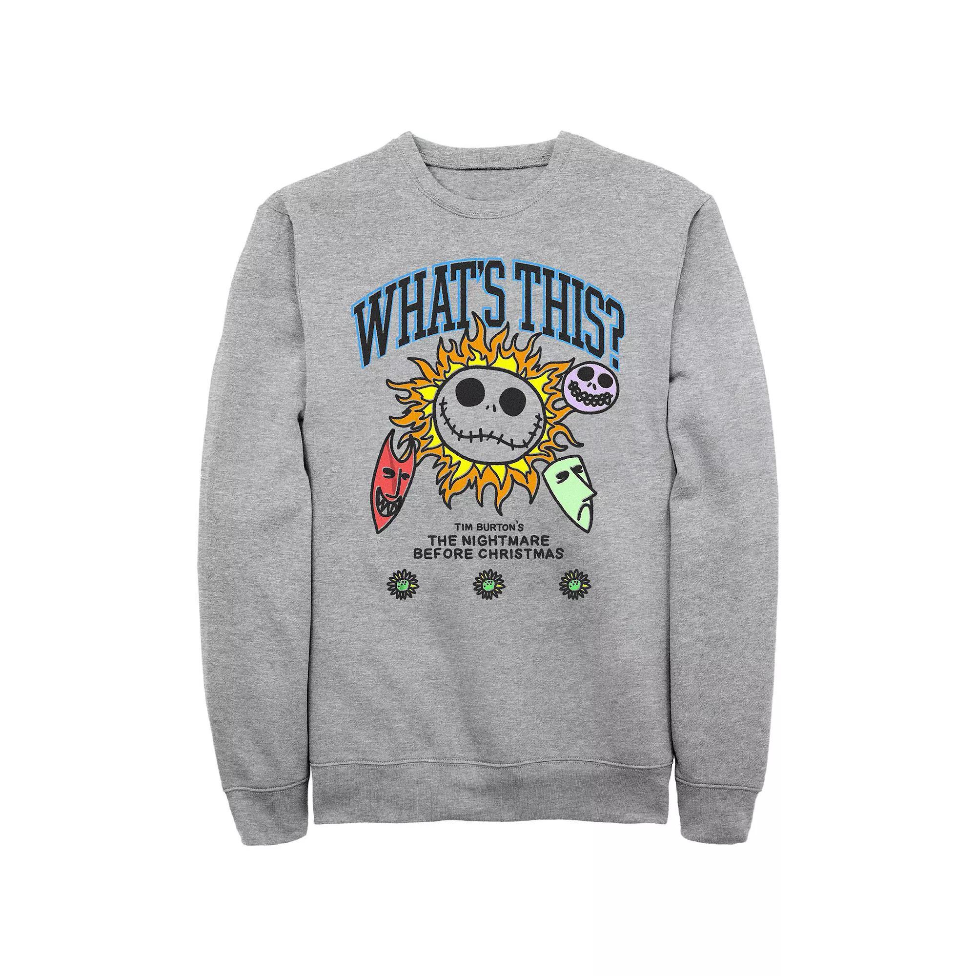 Disneys The Nightmare Before Christmas Whats This? Mens Graphic Fleece Athletic Grey Product Image