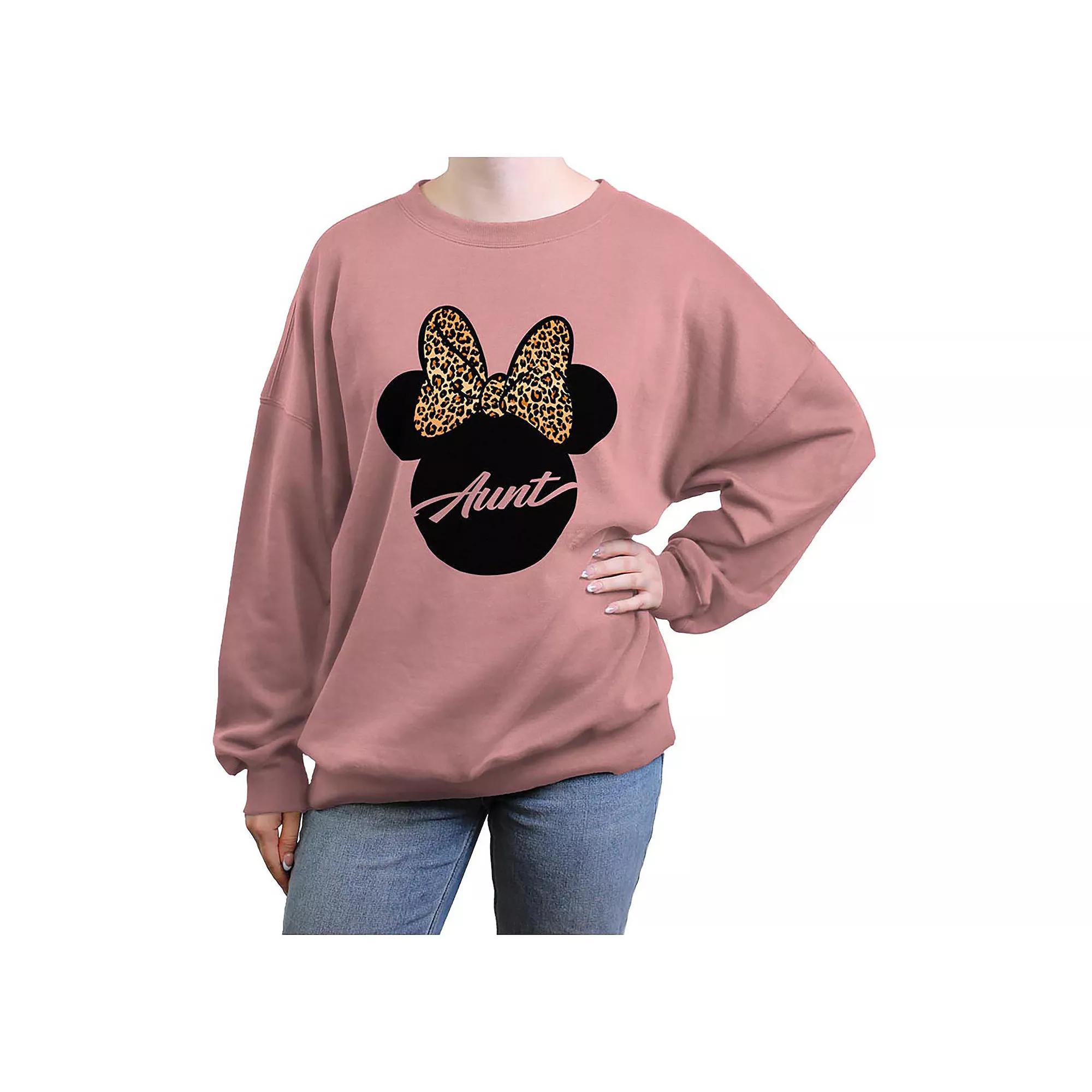 Disneys Minnie Mouse Aunt Womens Oversized Graphic Pullover Product Image