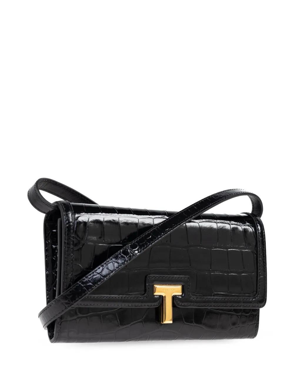 TOM FORD Logo-plaque Purse In Schwarz Product Image