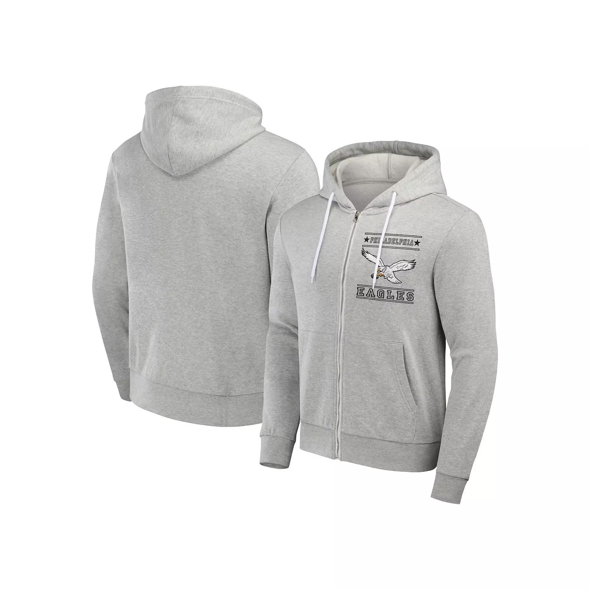 Men's NFL x Darius Rucker Collection by Fanatics Gray Philadelphia Eagles Domestic Full-Zip Hoodie, Size: 3XL, Grey Product Image