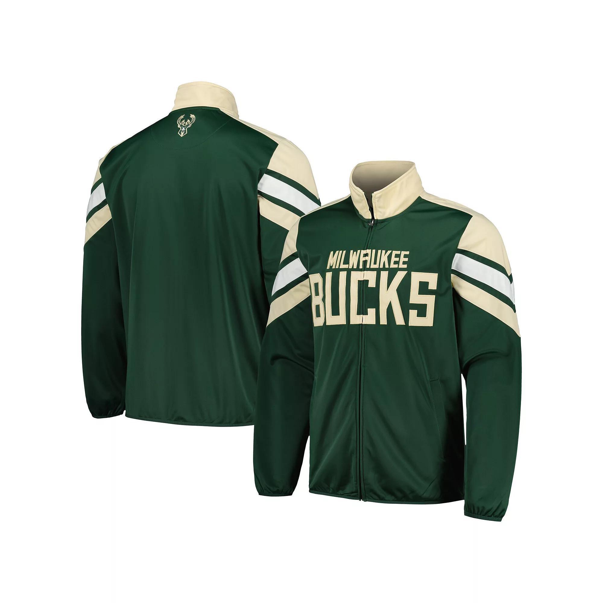 Mens G-III Sports by Carl Banks Hunter Green Milwaukee Bucks Game Ball Full-Zip Track Jacket Product Image