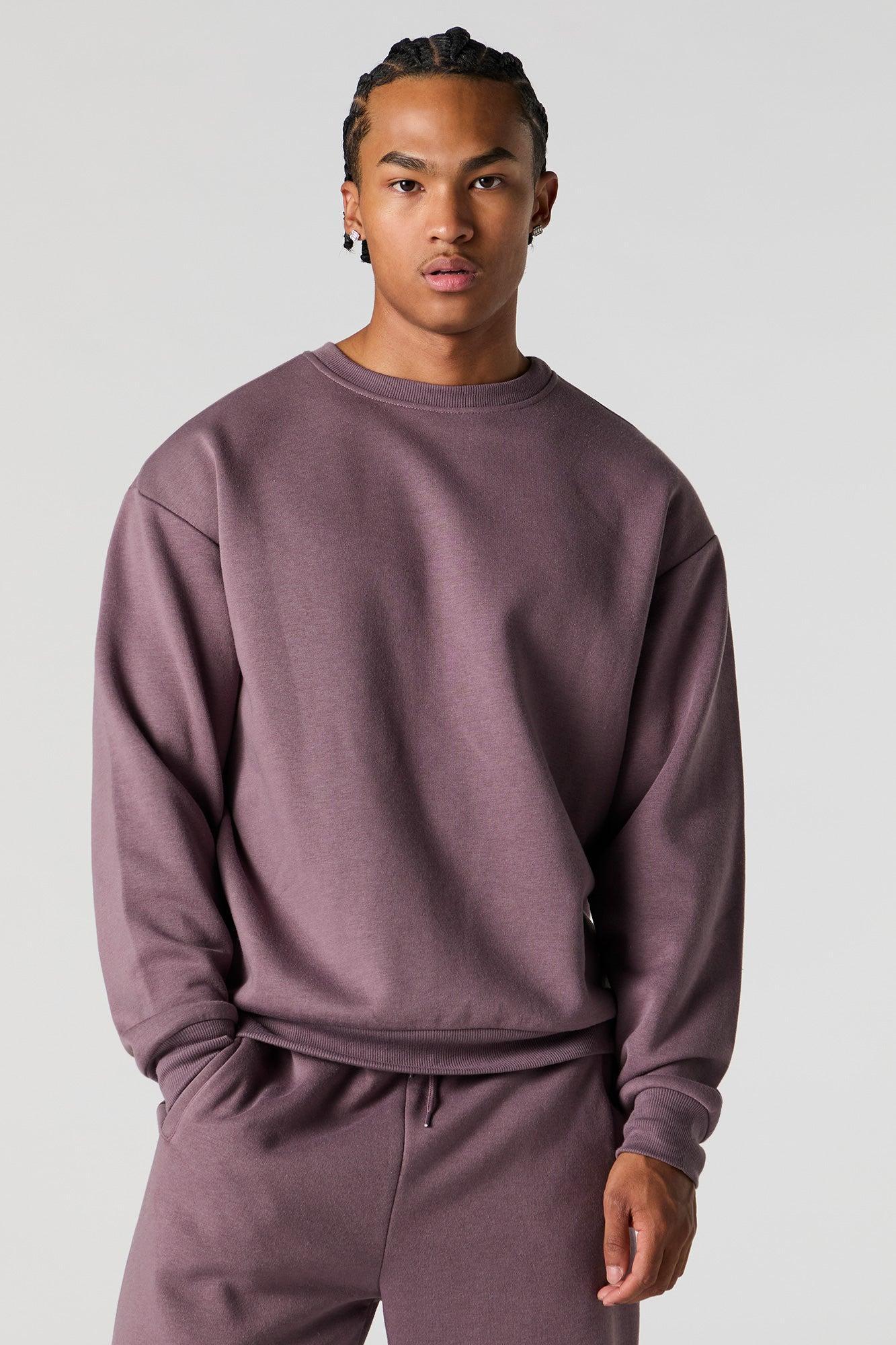 Solid Fleece Sweatshirt Male Product Image