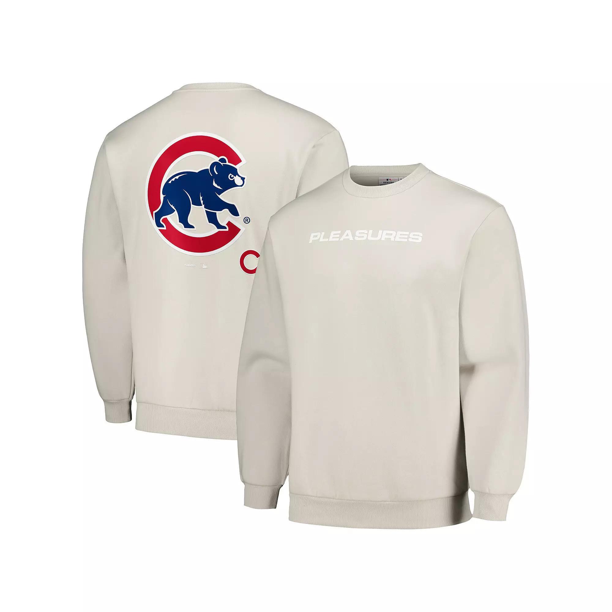 Men's Gray Chicago Cubs Ballpark Pullover Sweatshirt, Size: Medium, Grey Product Image