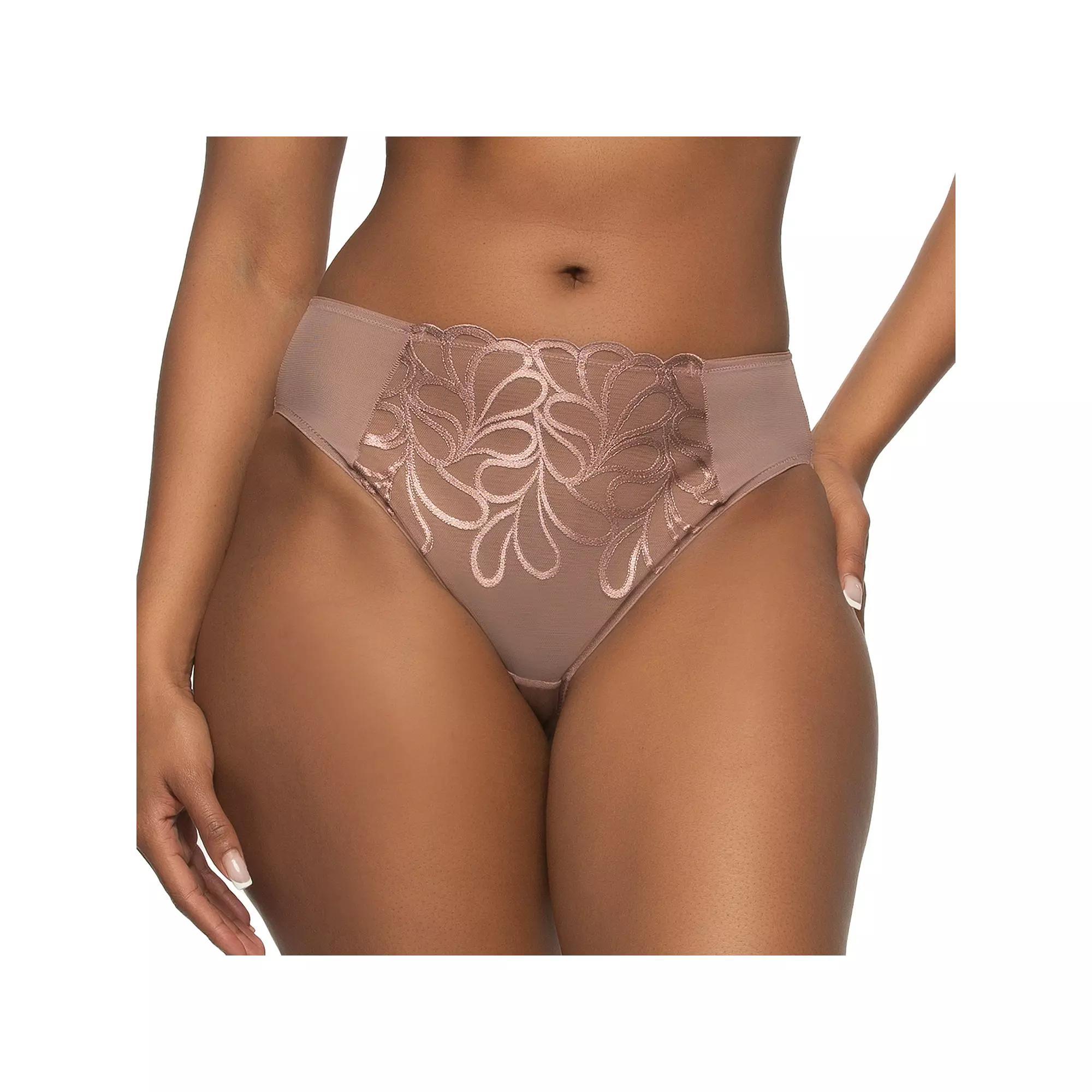 Women's Paramour by Felina Lotus Hi-Cut Brief Panty 635088, Size: Large, Pink Product Image