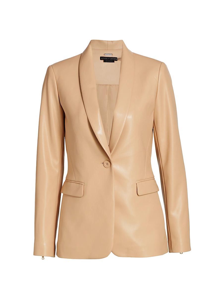 Womens Macey Faux Leather Jacket Product Image