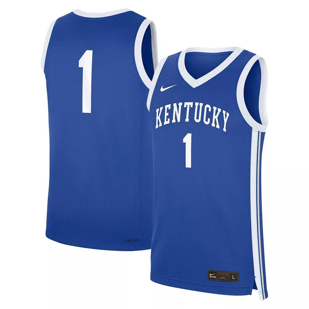 Men's Nike #1 Royal Kentucky Wildcats Road Replica Jersey, Size: Medium, Blue Product Image