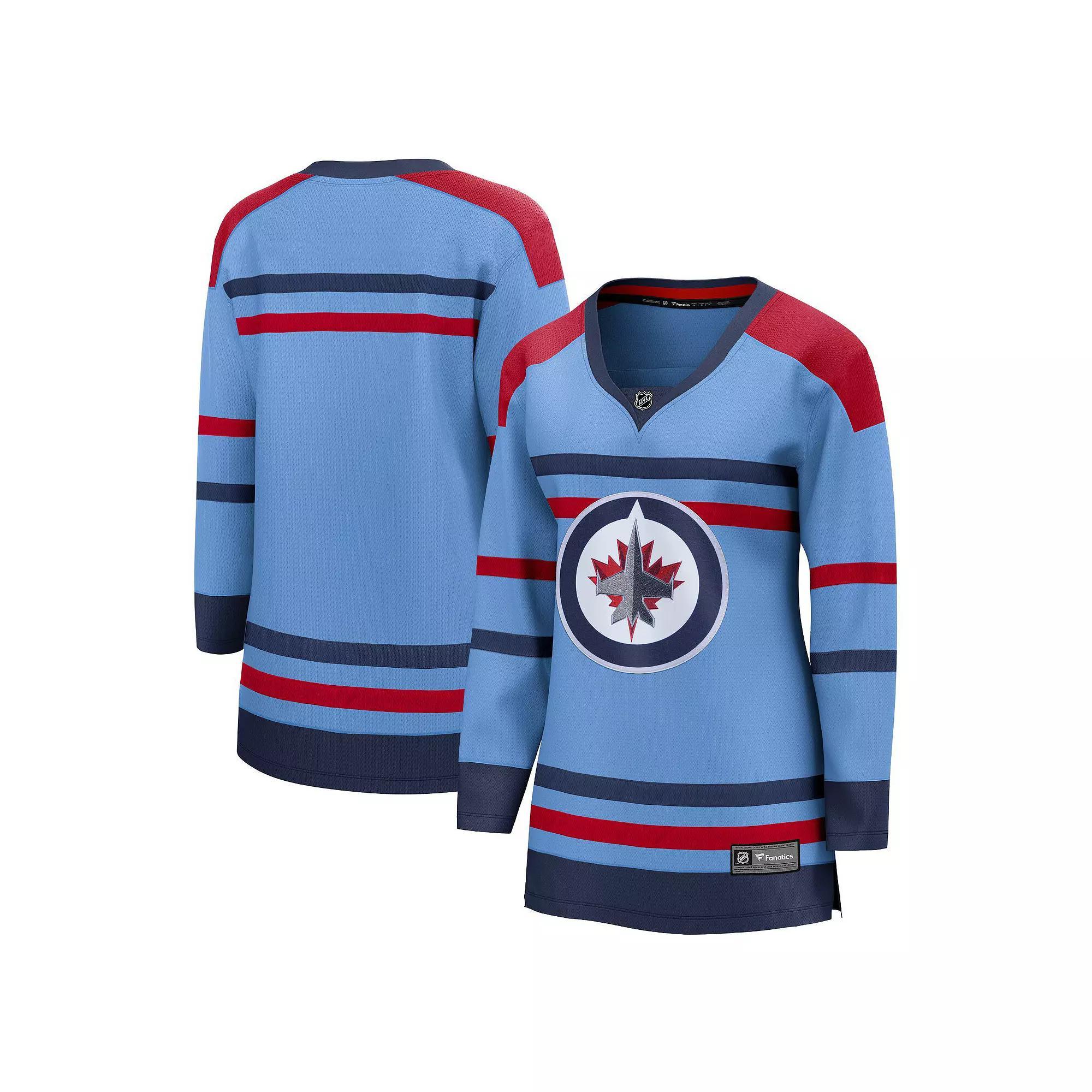 Women's Fanatics Branded  Light Blue Winnipeg Jets Anniversary Premier Breakaway Jersey, Size: Medium, Jts Light Product Image