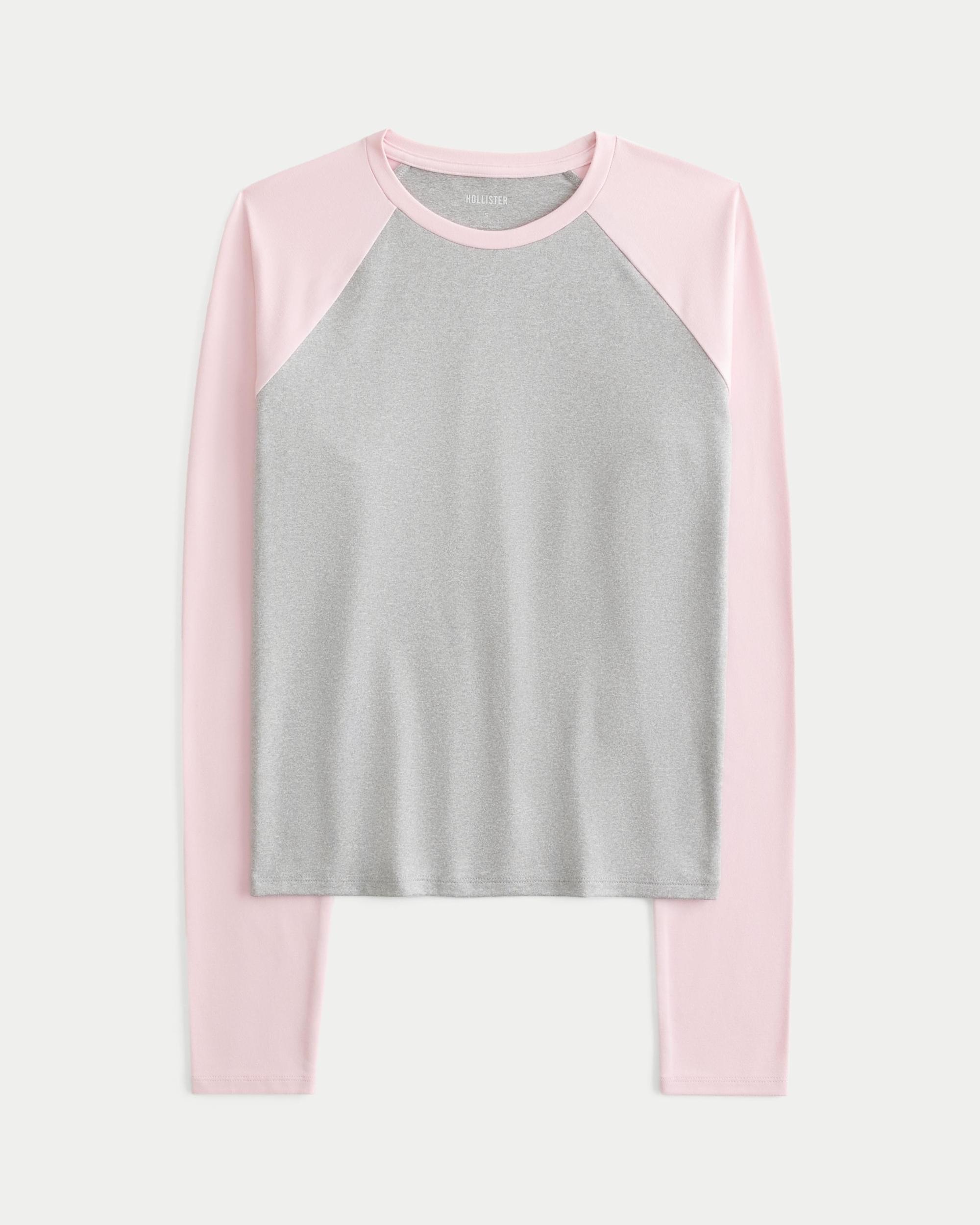 Soft Stretch Seamless Fabric Long-Sleeve Crew Top Product Image