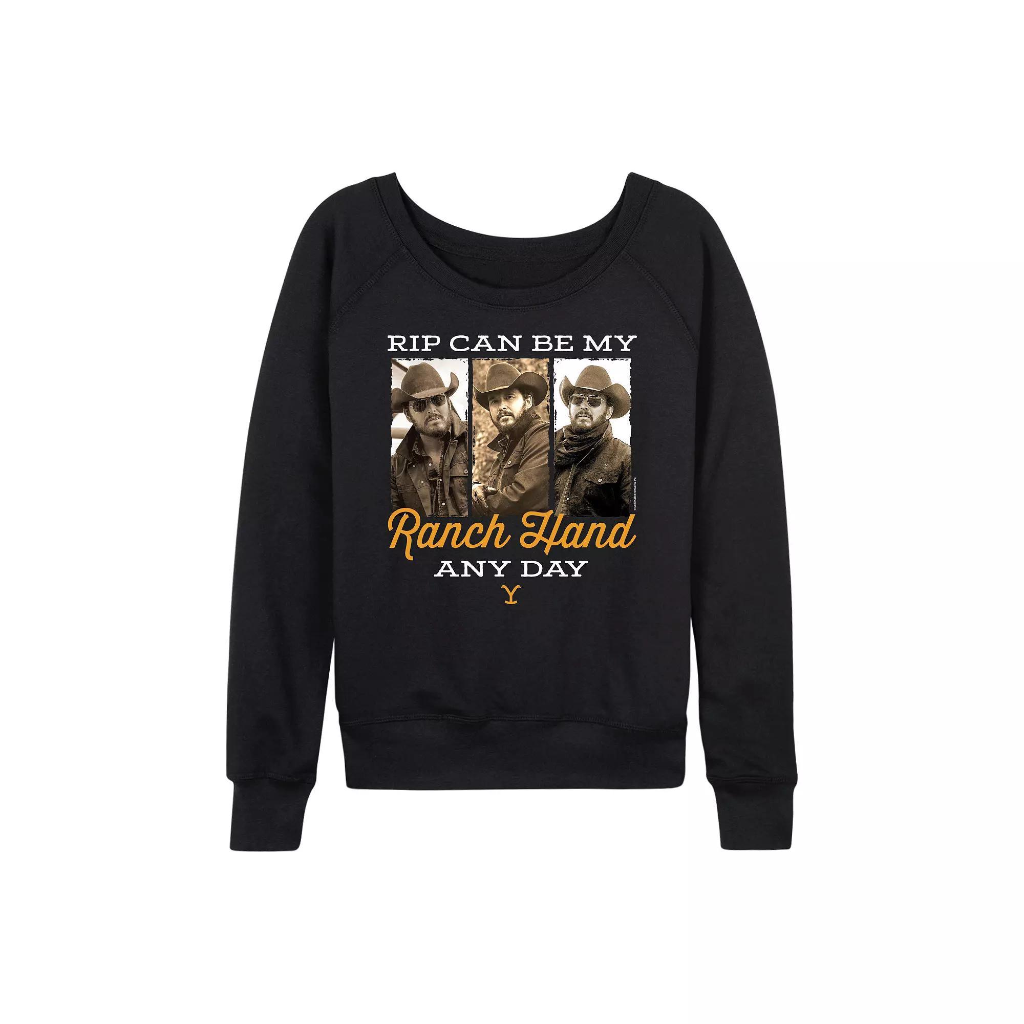 Womens Yellowstone Ranch Hand Any Day French Terry Long Sleeve Tee Product Image