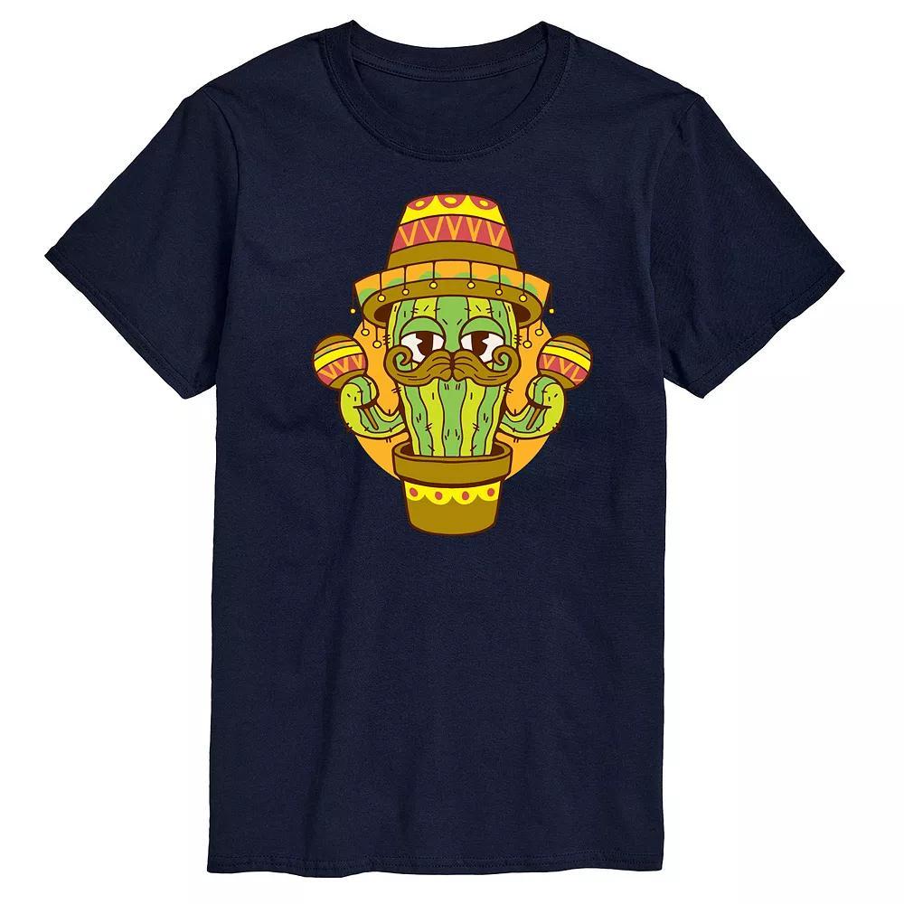 Mens Cactus Sombrero Graphic Tee Red Product Image