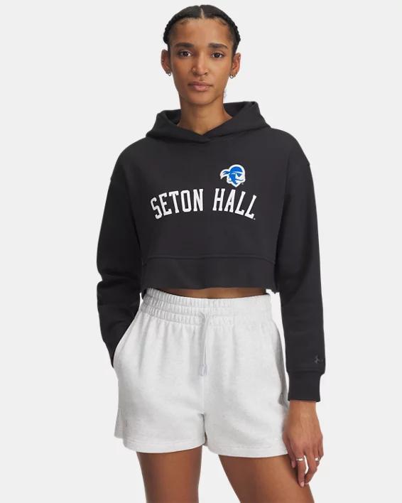 UA Rival Fleece Collegiate Womens Cropped Hoodie Product Image