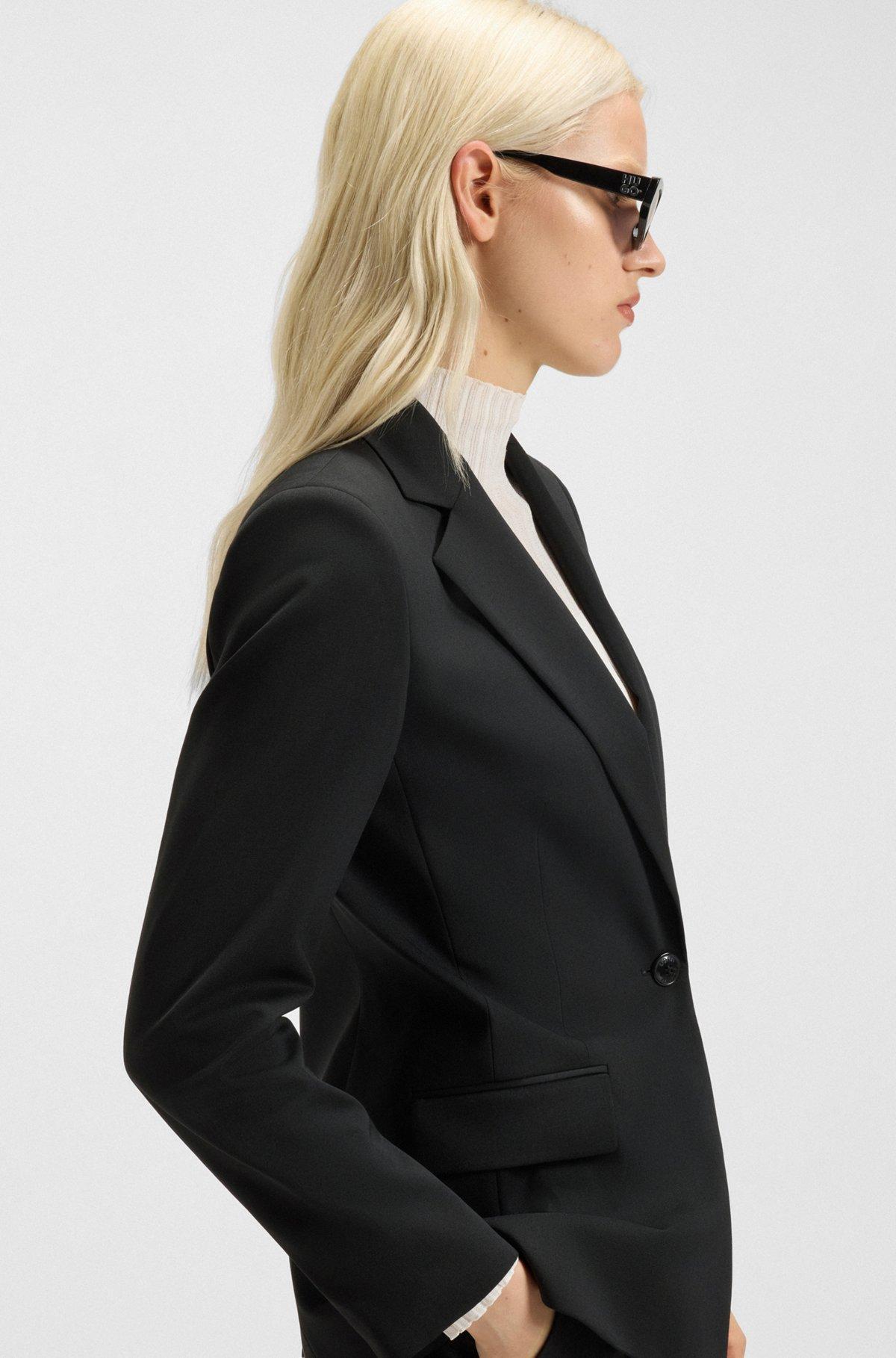 HUGO - Regular-fit jacket with notch lapels - Black Product Image