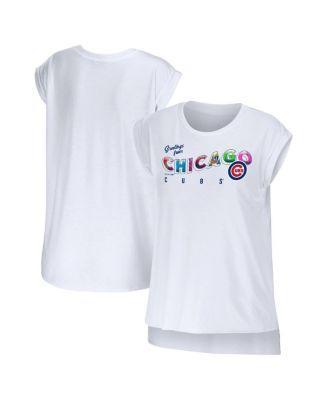 Womens WEAR by Erin Andrews Chicago Cubs Greetings From T-Shirt Product Image