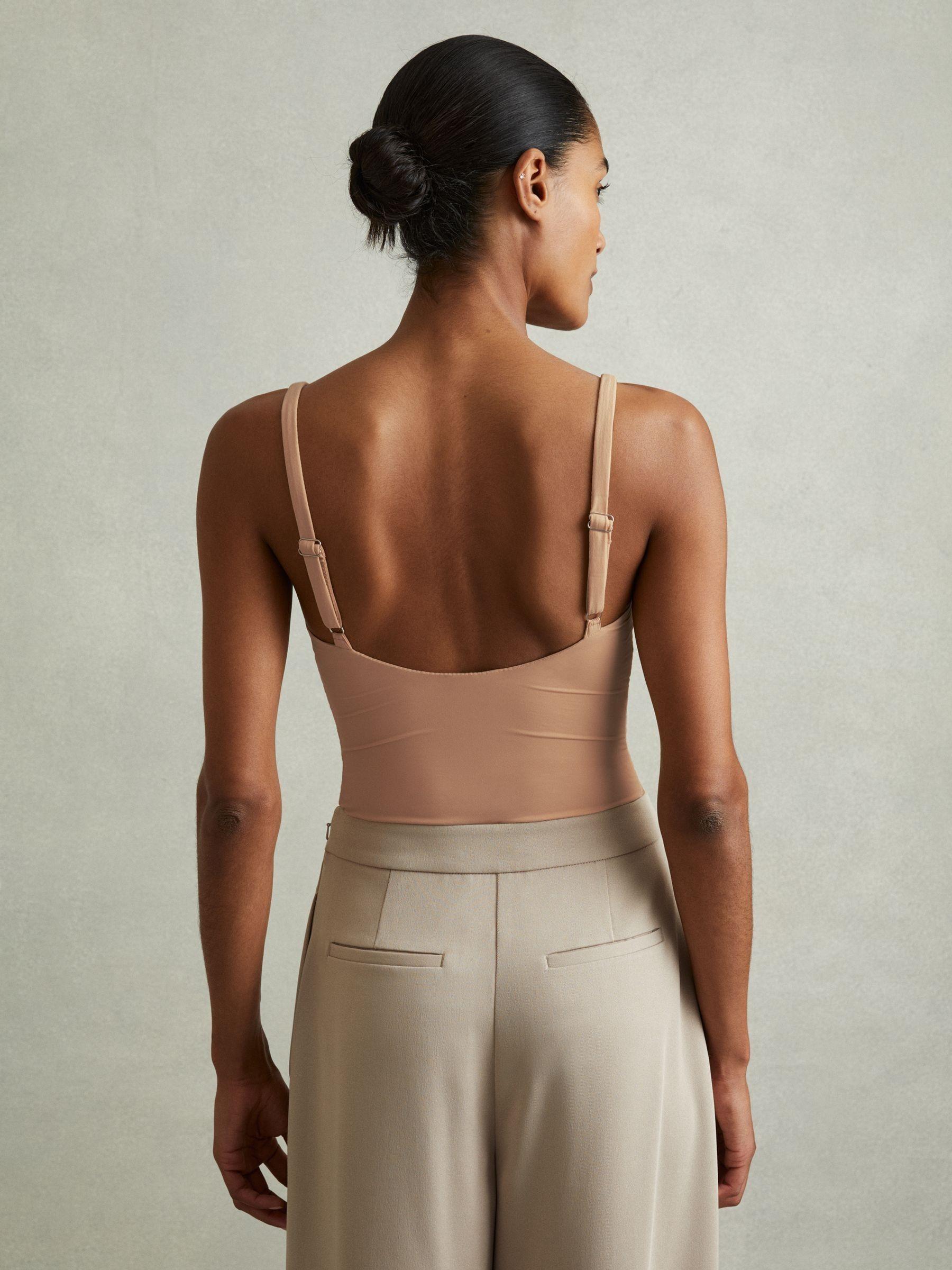 Seamless Square Neck Thong Bodysuit in Neutral Product Image