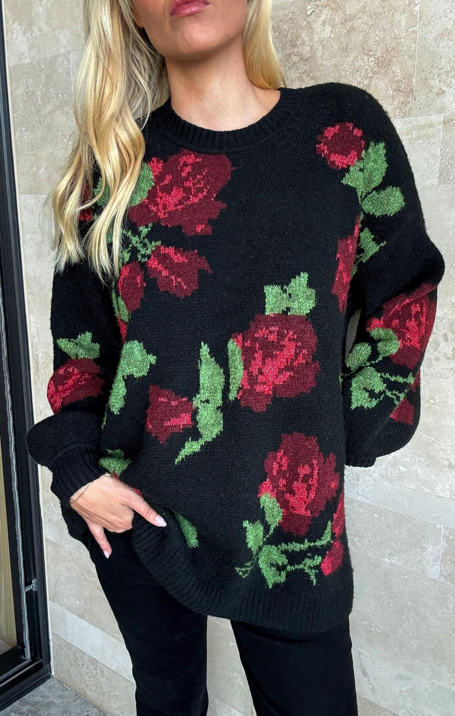 Summit Sweater ~ Send Me Roses Knit Product Image