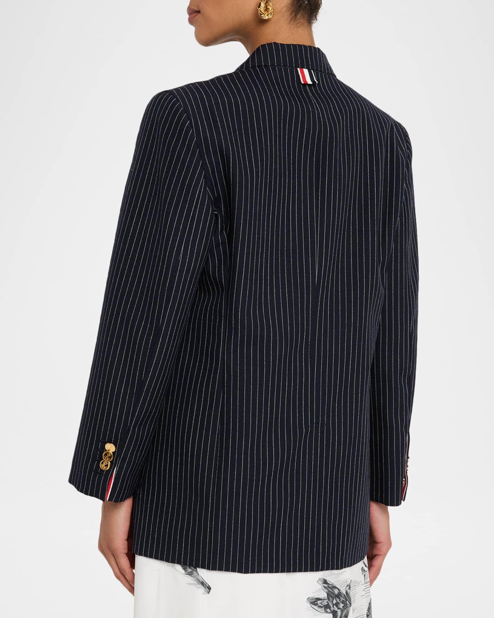 Pinstripe Double-Breasted Sack Sport Coat Product Image